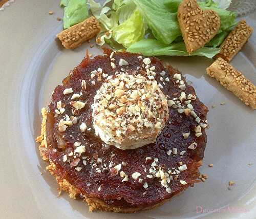 Sablé parmesan et ses confits au chèvre