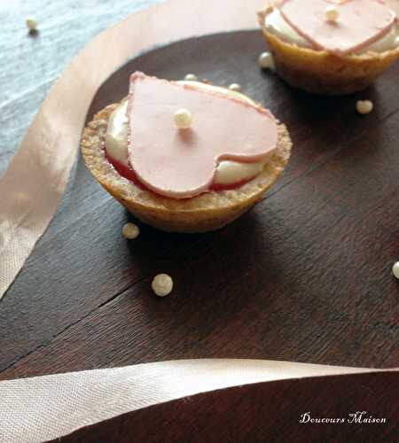 Tartelettes Chocolat Blanc coulis de Framboises