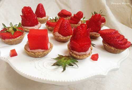 Tartelettes Crues complètement Fraise (Vegan)