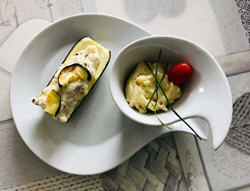 Courgettes farcies au cabillaud