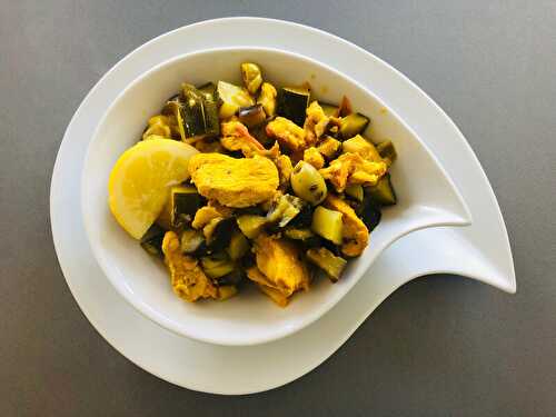 Tajine de poulet aux légumes du soleil et au citron confit - Doulou Cooky
