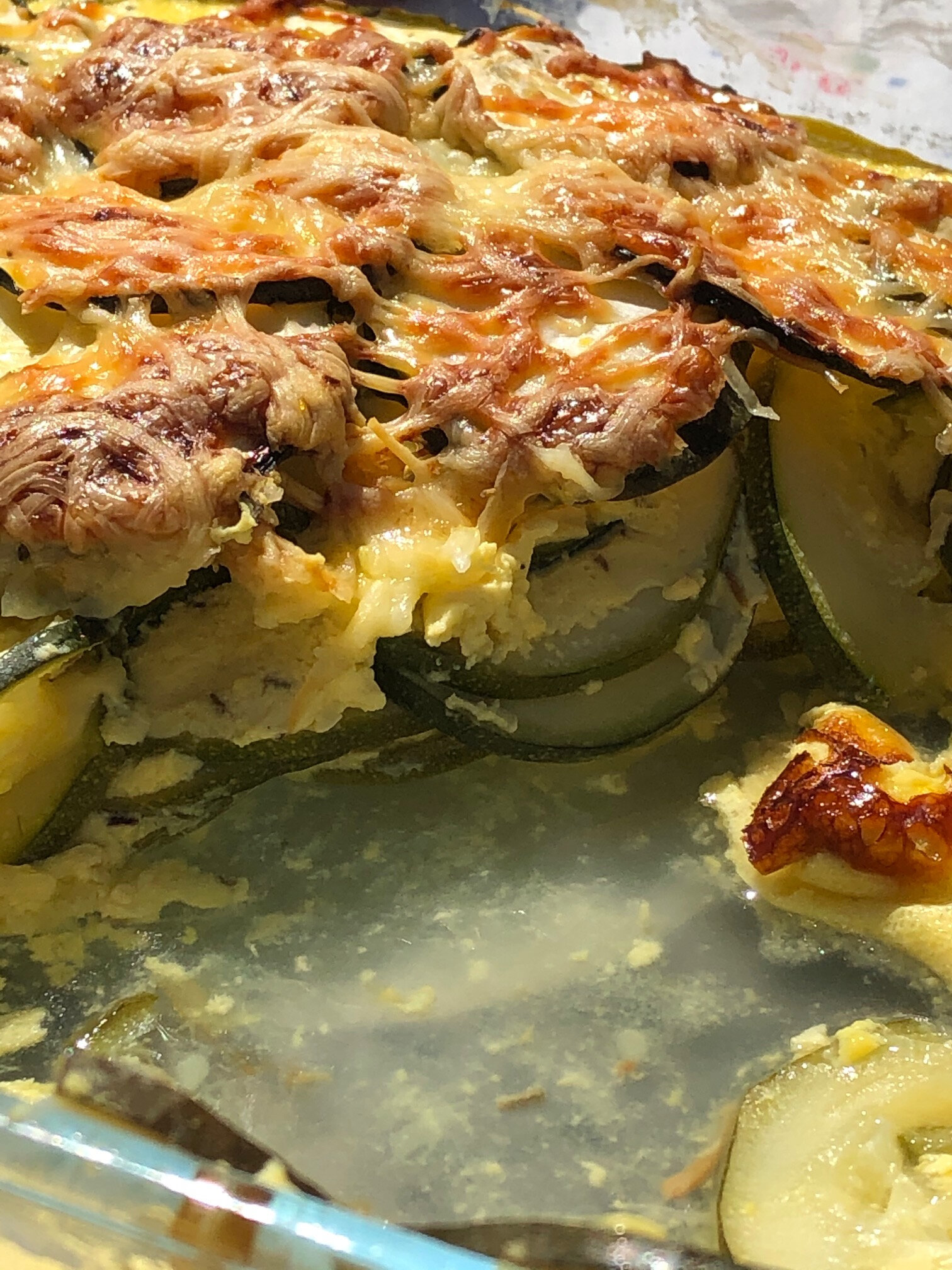 Gratin de courgettes au skyr