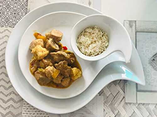 Sauté de porc Curry / Chou-fleur
