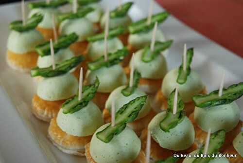 Bouchées apéritives à la crème d'asperges vertes