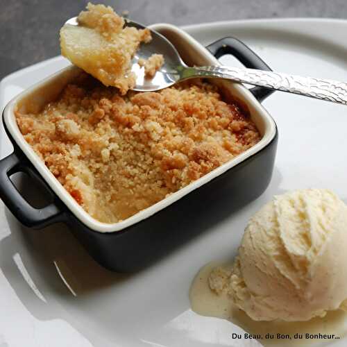 Crumble poires