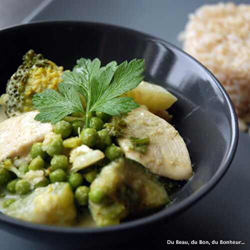 Curry de poulet thaï aux légumes verts