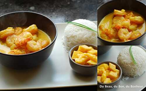 Curry de scampis au lait de coco