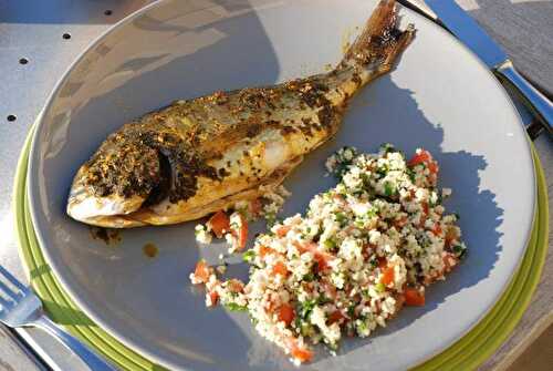 Daurade à la chermoula et taboulé