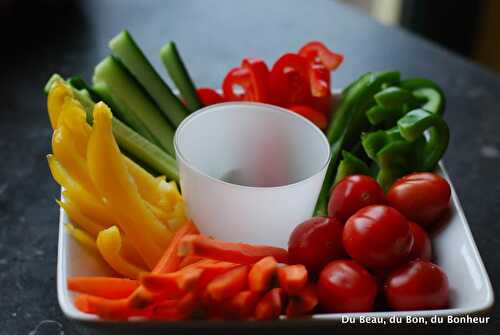 Dip feta-ricotta et crudités