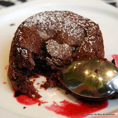 Fondant au chocolat au coeur de framboises