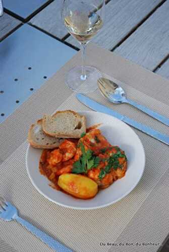 Lotte et scampis façon bouillabaisse