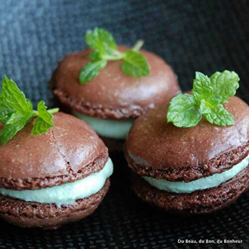 Macarons choco-menthe