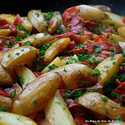 Oeufs pochés aux copeaux de chorizo