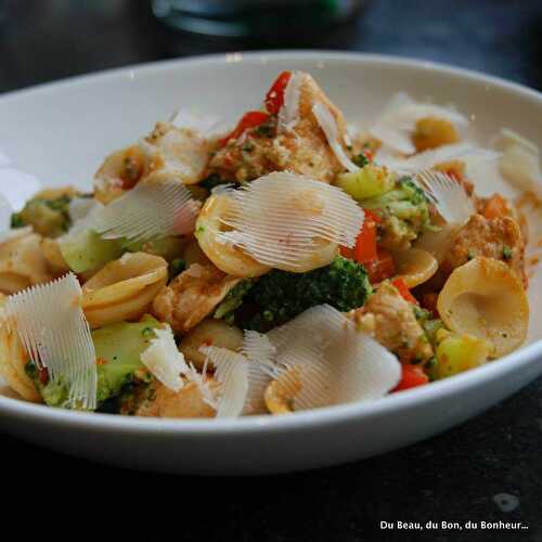 Orechiette poulet-poivron-brocoli