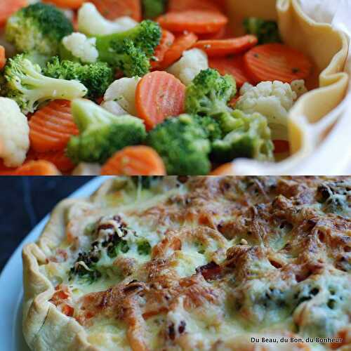 Quiche chou-fleur/brocoli/carotte