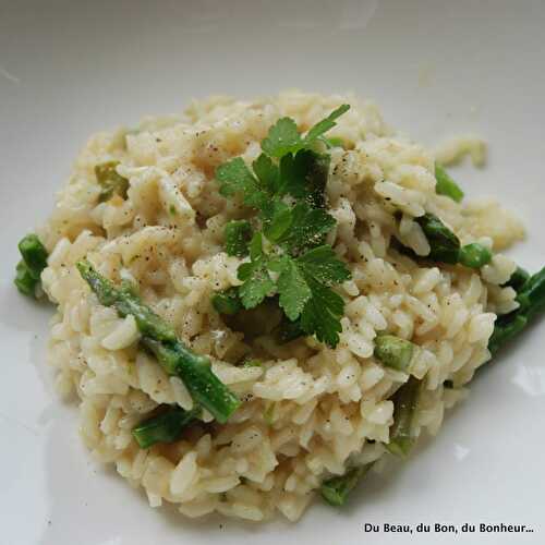 Risotto aux asperges vertes et tomme vaudoise