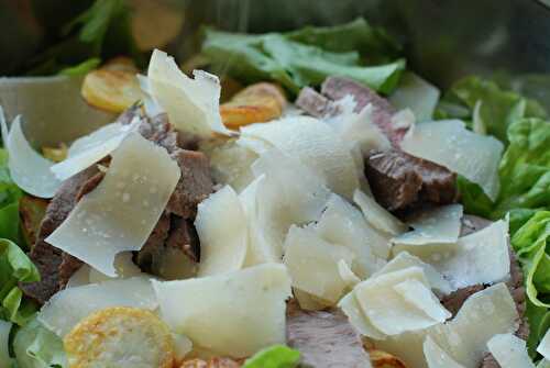 Salade agneau-pommes sautées-parmesan - Du Beau, du Bon, du Bonheur...