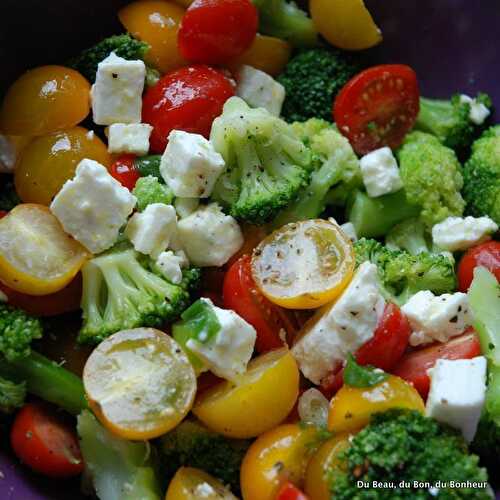 Salade brocoli-tomates-feta