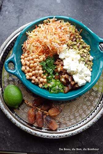 Salade marocaine aux carottes et pois chiches