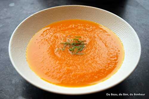 Soupe de carottes aux agrumes et au gingembre