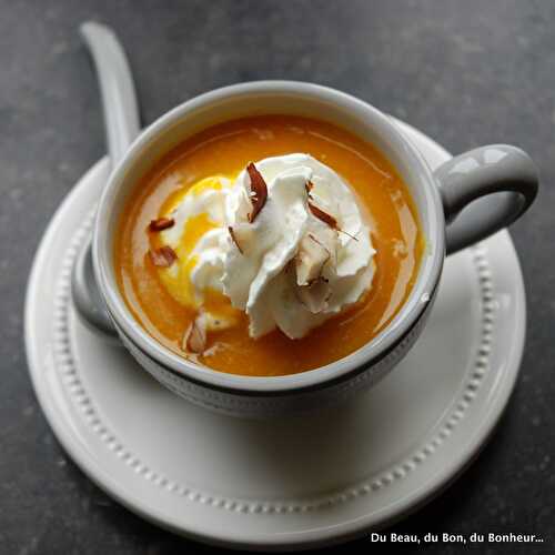 Velouté de potimarron, chantilly chèvre