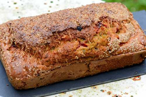 Cake aux poivrons et aux deux olives