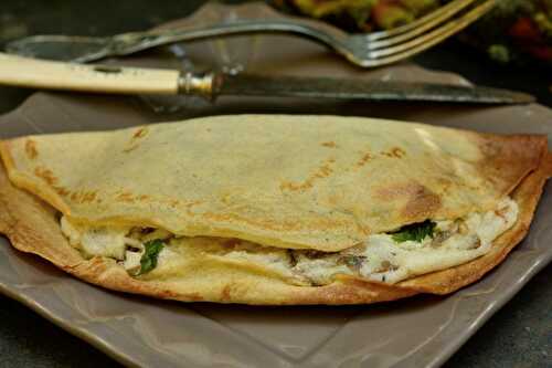 Crêpes soufflées aux champignons