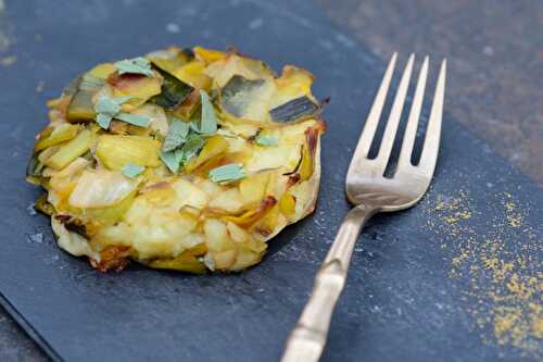 Croustillants aux pommes de terre et poireaux