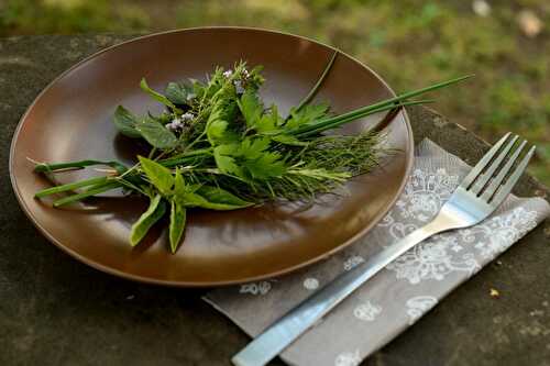 Des herbes dans mon assiette