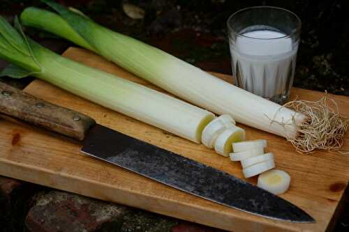 Fondue de poireaux au lait de coco