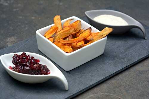 Frites de patates douces aux deux sauces