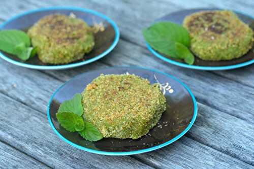 Galettes de petits pois à la menthe