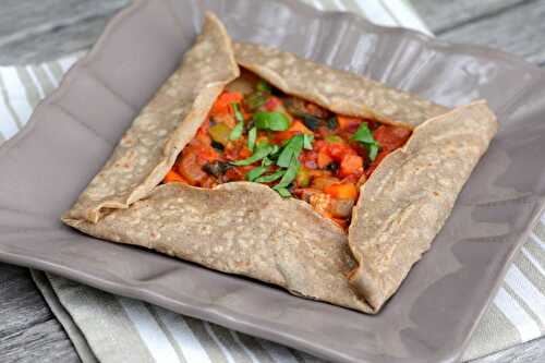 Galettes de sarrasin à la poêlée de légumes italienne