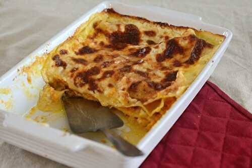 Lasagnes à la courge butternut et aux carottes