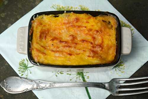 Parmentier aux lentilles, carottes et oignons