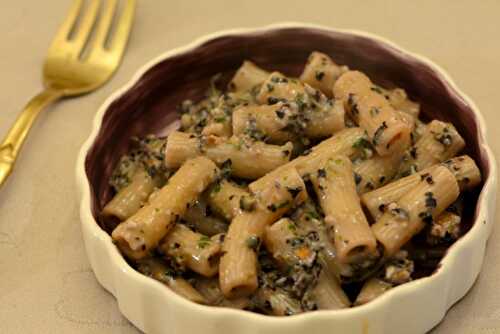 Penne au pesto de chou kale et persil