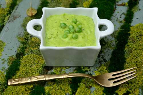 Purée de petits pois, pommes de terre et parmesan