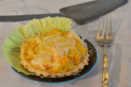 Quiche au panais, à la carotte, aux ocas du Pérou et à la capucine tubéreuse