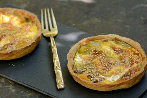 Quiche aux poireaux et au Chaource