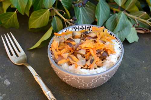 Riz à la poêlée de légumes au jus d’orange