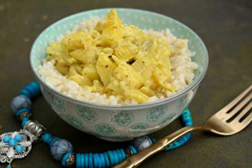 Riz aux pommes, banane et curry