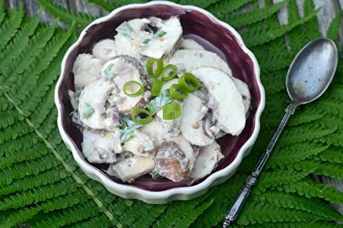 Salade de champignons de Paris crus