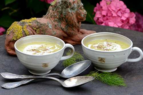 Soupe de courgette et de fenouil et sa crème anisée