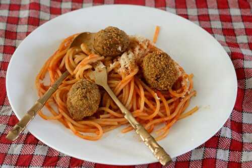 Spaghettis sauce tomate aux boulettes