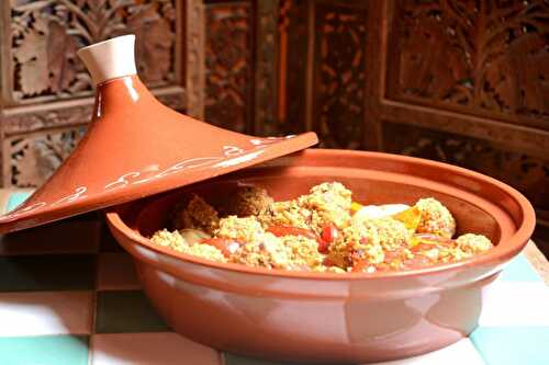 Tajine de légumes d'été et boulettes de boulghour