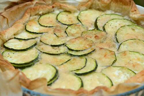 Tarte à la courgette et au fromage de chèvre frais