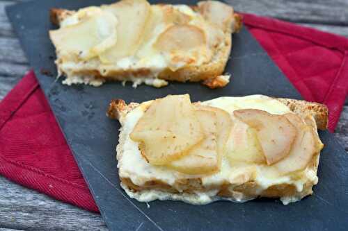 Tartines de Maroilles aux poires