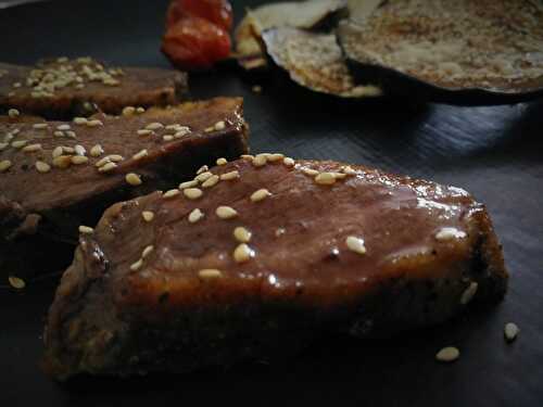 Canard poêlé sauce au miel et graines de sésame