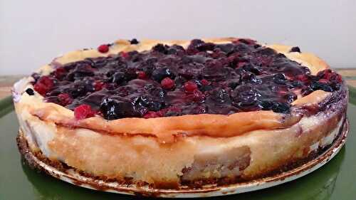 Cheese-cake fruits rouge et chocolat blanc