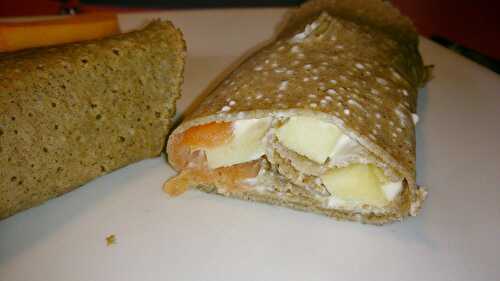 Galettes de sarrasin à la truite fumée et allumettes de pommes